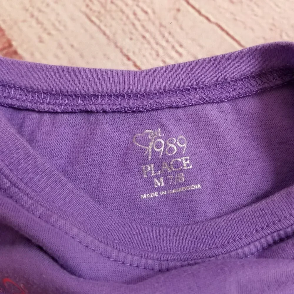 Children's place heart love shirt M 7/8